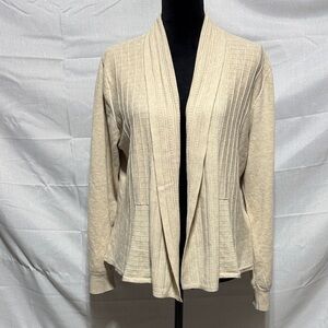 Chloe + Jasmine Open Front Cardigan in Fawn Heather NWT